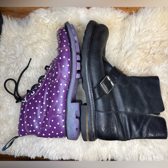 John Fluevog F Shoes Size 9.5-10 Bobbi Side Zip Black Ankle Boots DISCONTINUED - Picture 12 of 13